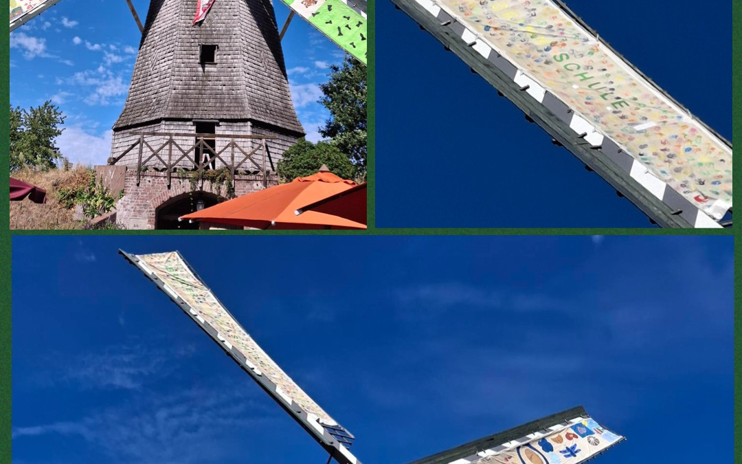 Bunte Segel für die Herrlichkeitsmühle