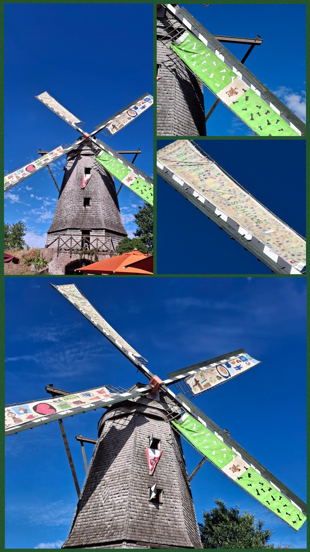Bunte Segel für die Herrlichkeitsmühle